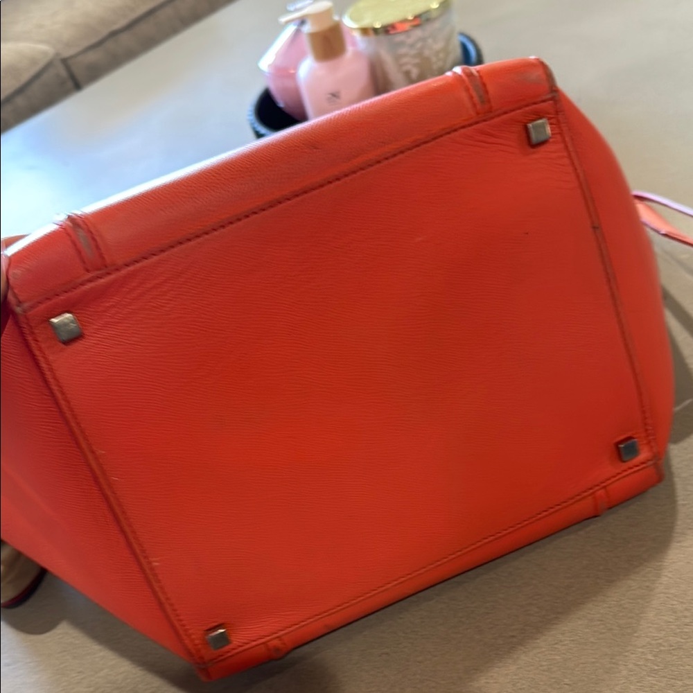 Iconic Authentic Celine Orange Luggage Tote Bag 12inch - Picture 8 of 8